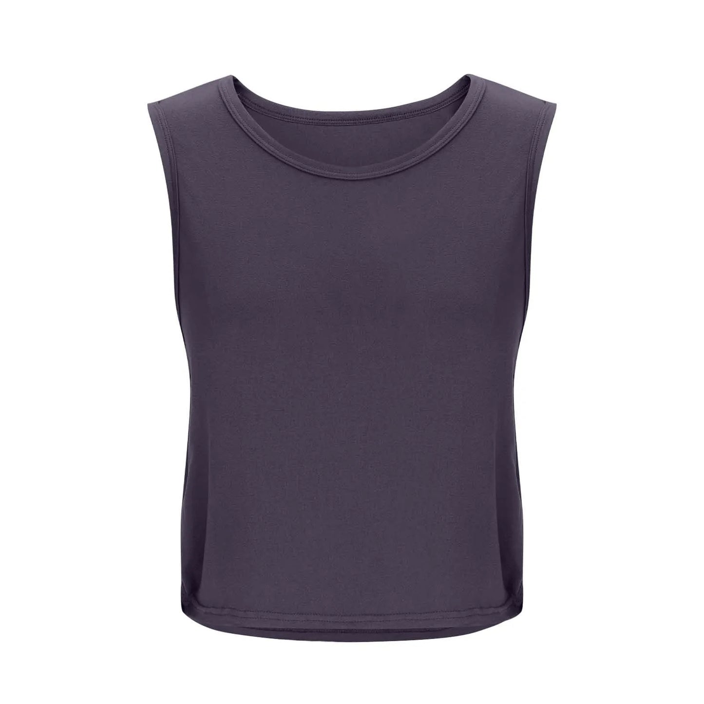 Women Sleeveless Yoga Tops Athletic Vest Breathable Blouse Cover Up Gym Workout Cool T-Shirt Running Short Tank Crop Top