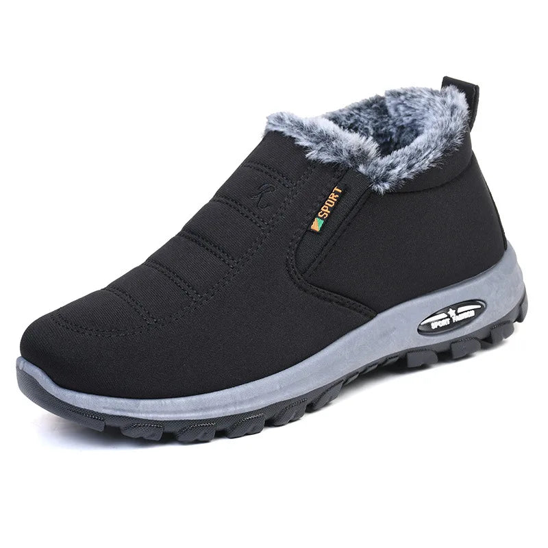 New Winter Snow Boots Outdoor suede anti slip shoes Men Casual Warm Fur Boots Comfortable elderly cotton shoes Zapatos Hombre