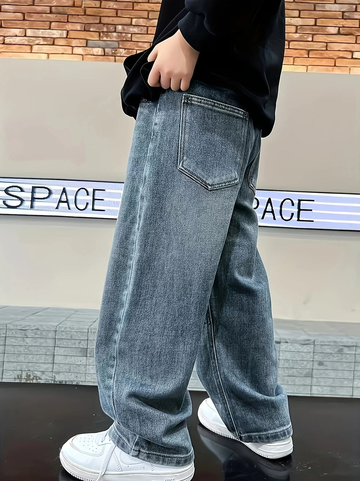 Boy's Jeans, Boy's All-Season Loose Trendy Jeans, Street Casual Hip-Hop Pants, Festival-Style Pants