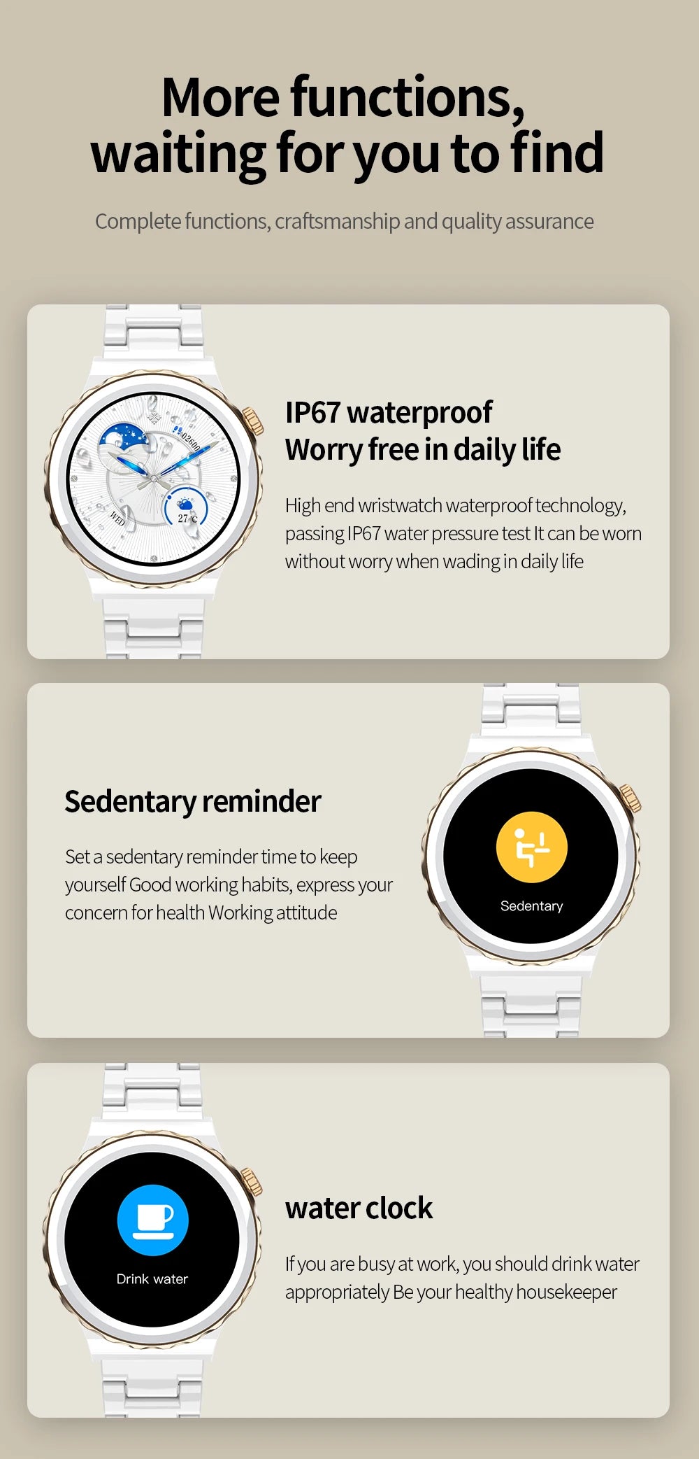 Smart Watch Unisex Smart Watches Bluetooth Call GPS Activity Tracker 24-hour Health Test Wrist Watches Women's Health Monitoring