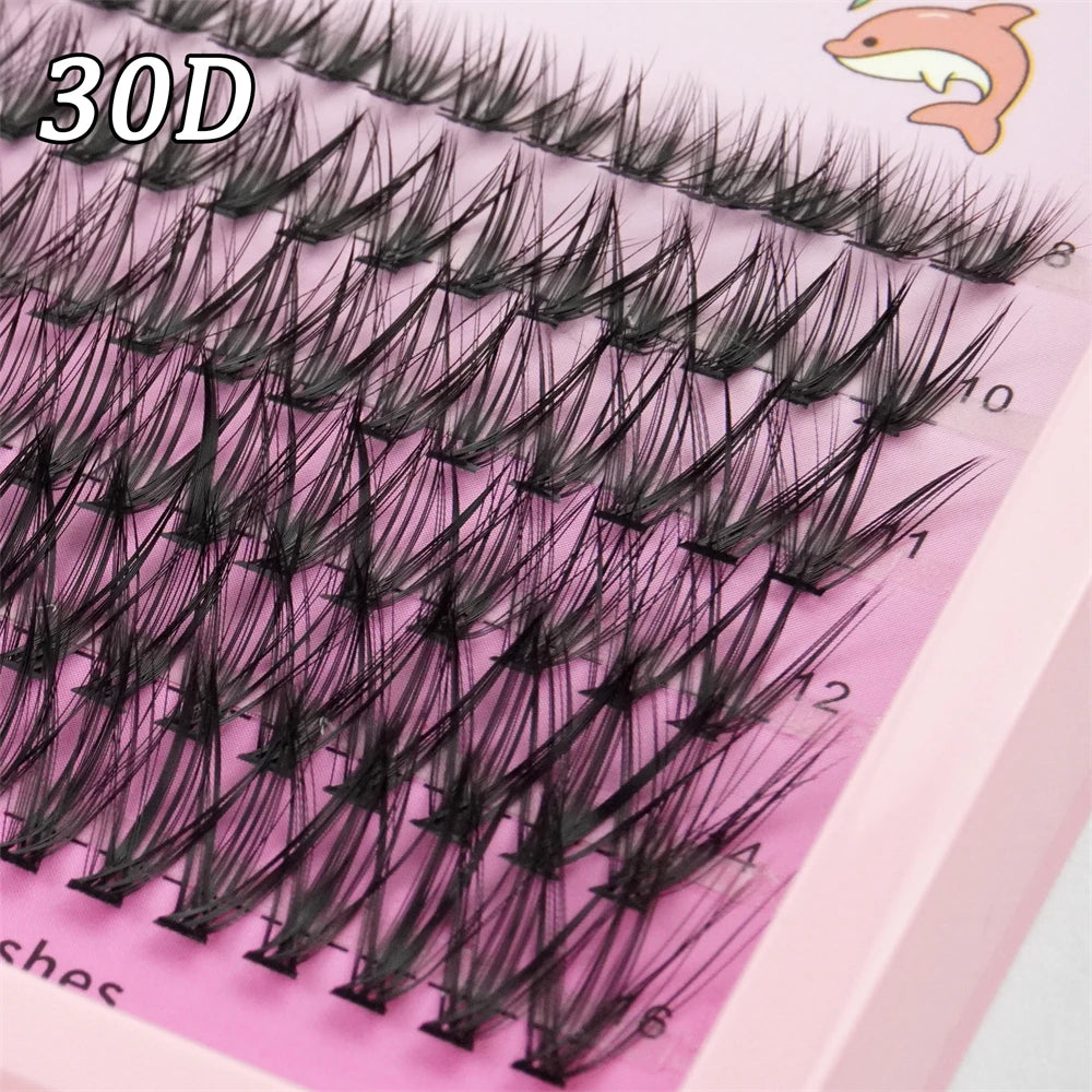 Eyelash Bundle Set DIY Eyelash 8-15mm Extended Makeup Personal Eyelash Adhesive+Sealing Layer Adhesive+Eyelash Tweezers