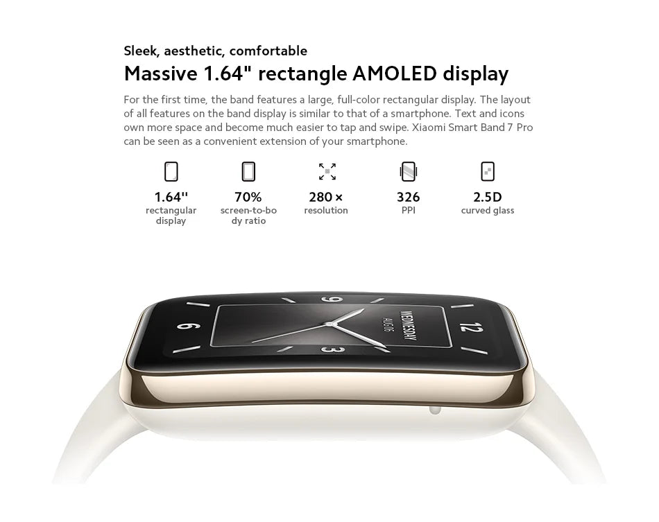 Original Global Version Xiaomi Mi Band 7 Pro AMOLED Screen Blood Sleep Breathing Oxygen Monitoring Health Management Smart Watch