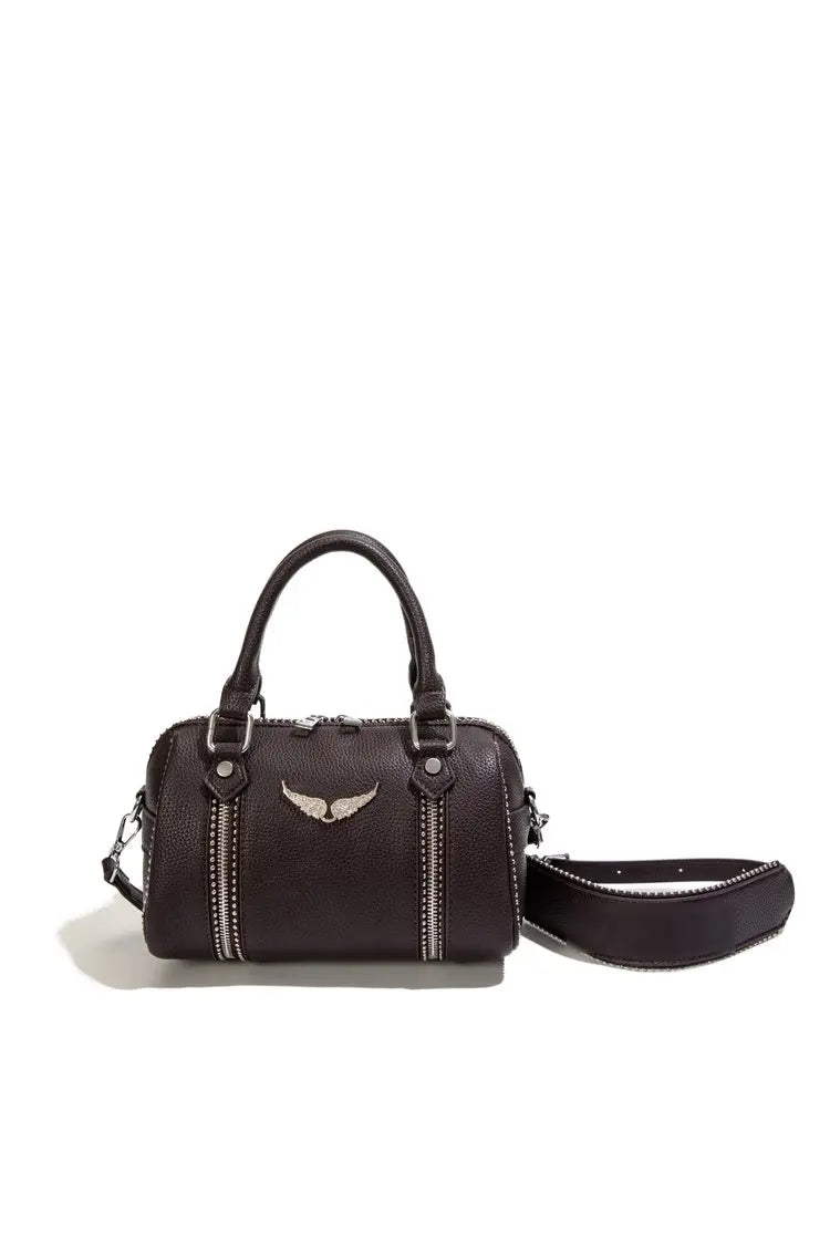 Famous design zipper women's crossbody bag, fashionable women's chain shoulder bag, modern trendy style handbag