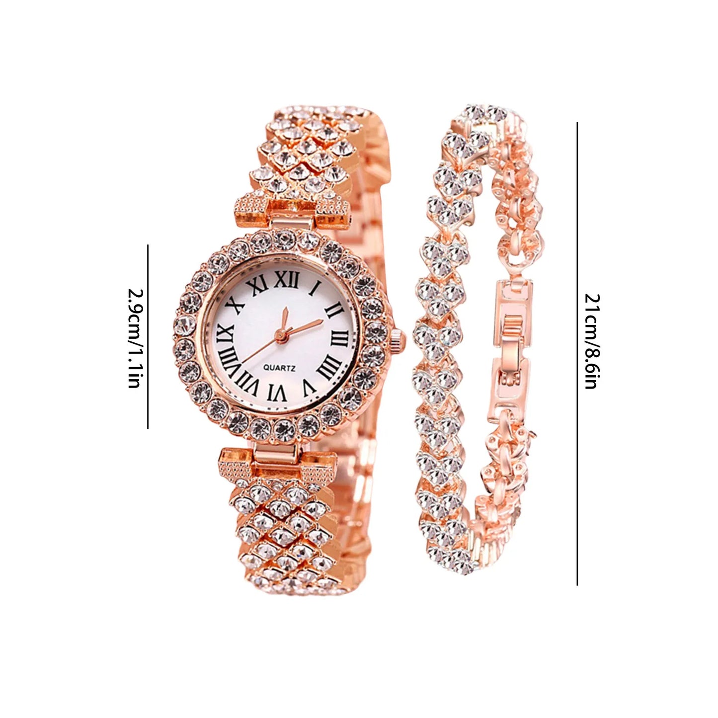 Watch For Women Watches 2024 Luxury Watch Luxury Brand Reloj Mujer Watch Bracelet Set Diamond Steel Band Quartz Watch Wrist Watc