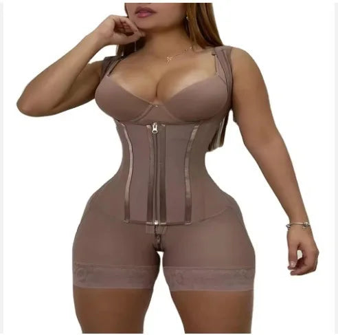 Women Fajas Colombianas Tummy Control Shapewear Postpartum Full Body Shaper Butt Lifter Bodysuit Slim Waist Open Crotch
