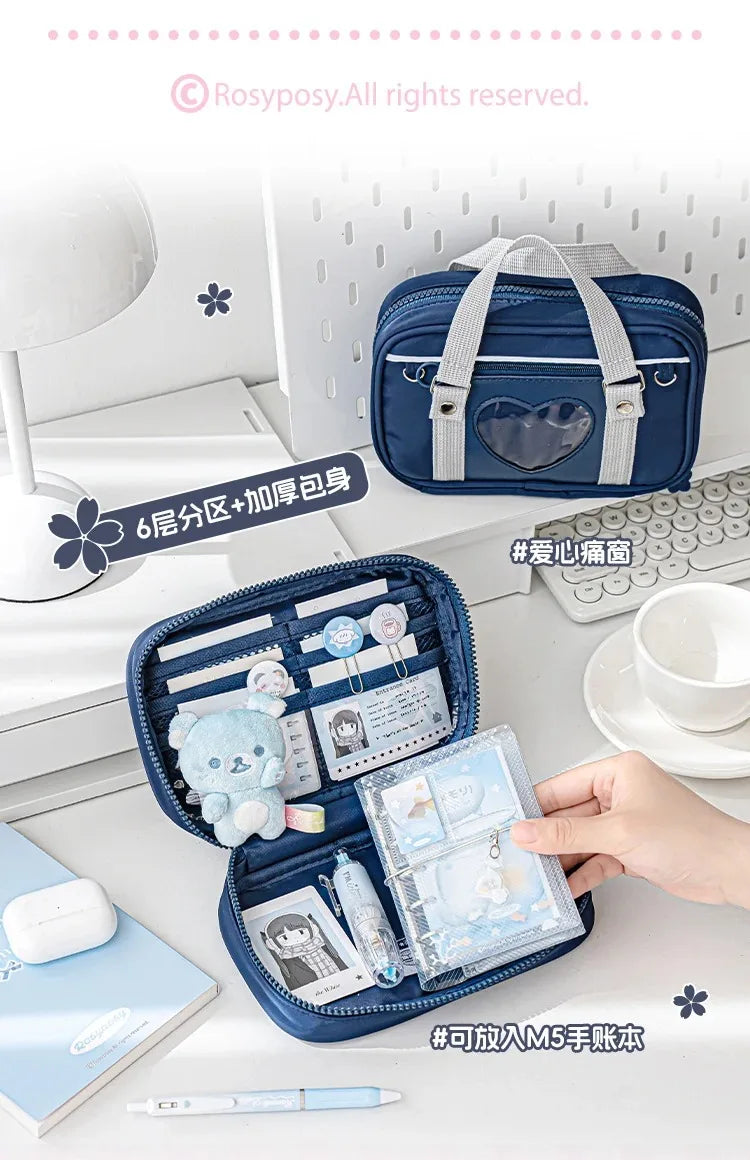 New Arrivals Large Capacity Makeup Bags  Academic Style Cosmetic Bag Multifunctional Fabric Storage Bag for Women Wholesales