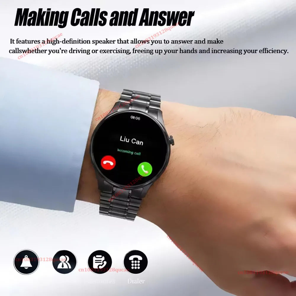 2026 New Smart Watch Men AMOLED HD Screen GPS Motion Trajectory Heart Rate Bluetooth Calls SmartWatch IP68 Waterproof Watch Ht30