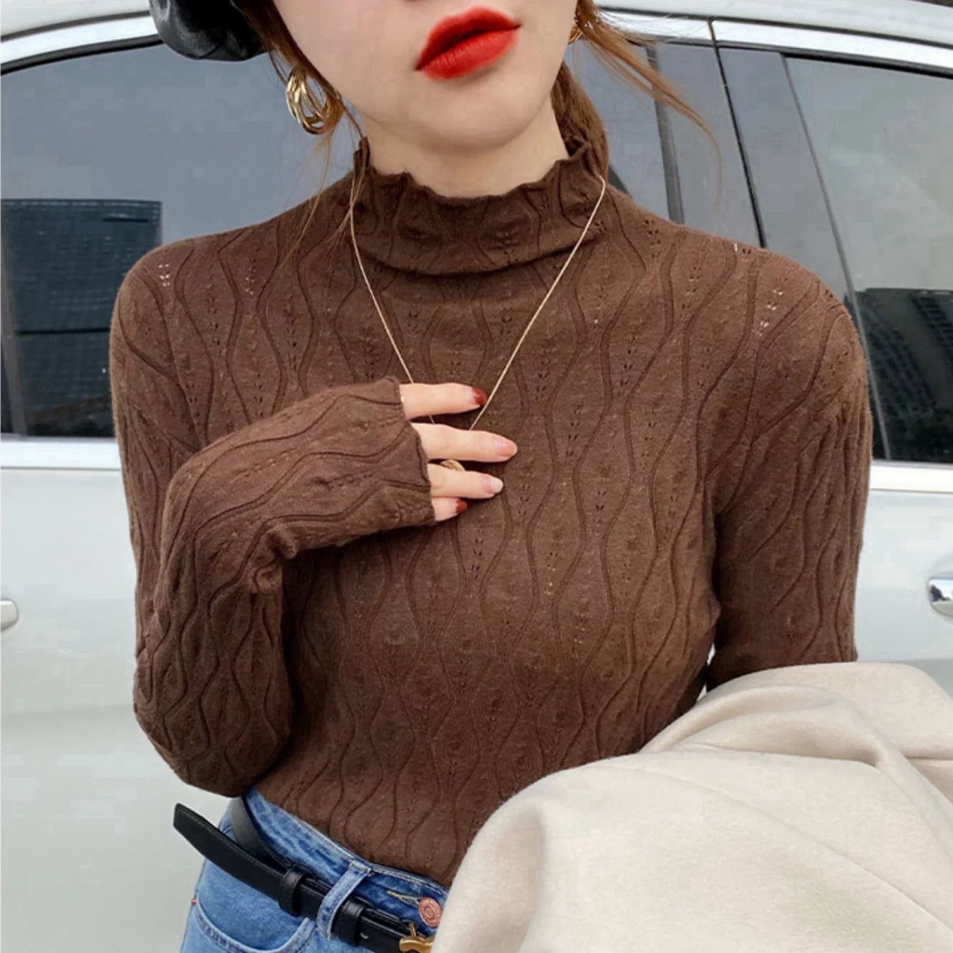 2026 Cashmere Turtleneck Women Sweaters Autumn Winter Warm Pullover Slim Tops Knitted Sweater Jumper Soft Pull Female
