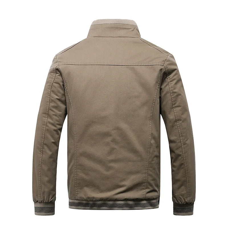 2025 Autumn Men Jackets 100% Cotton Chaqueta Casual Solid Fashion Vintage Warm Vestes Coats High Quality M-5XL Winter Jacket Men