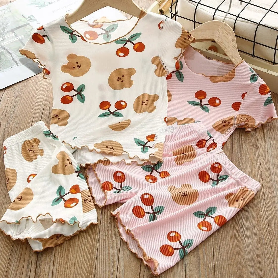 2026 Baby Pajamas Sets Child Pajamas Toddler Short Sleeve Baby Nightwear Pyjamas Kids Cartoon Homewear Clothes