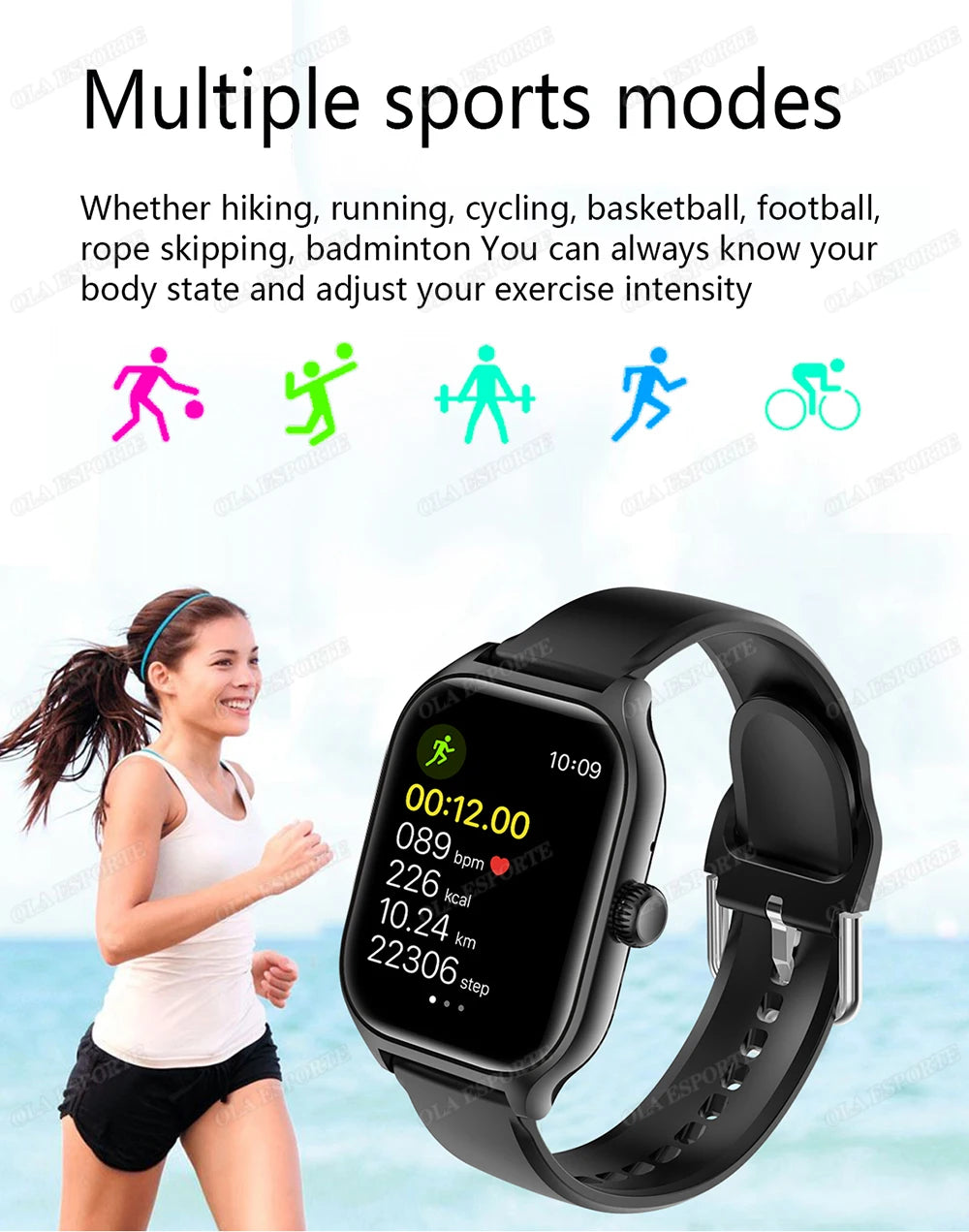 2025 Smart Watch Android IOS Phone 2.01 Inch Color Screen Bluetooth Answer Call Fitness Watches Tracker Smartwatch Women Men