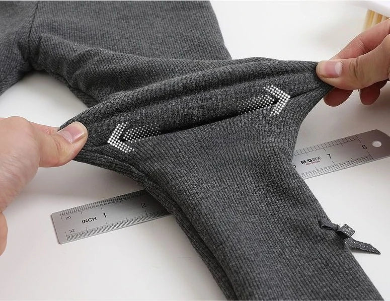 Autumn Winter Sweet Girls Legging Pants Kids Thick Warm Trousers Winter Warm Plush Trousers Elastic Waist Leggings Kids Pants