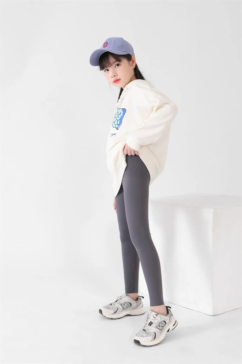 Girls Shark Pants Spring And Autumn Thin Section Baby Wear Casual Cut Sports Pants 4-12 Years Old Children's Elastic Dance Pants