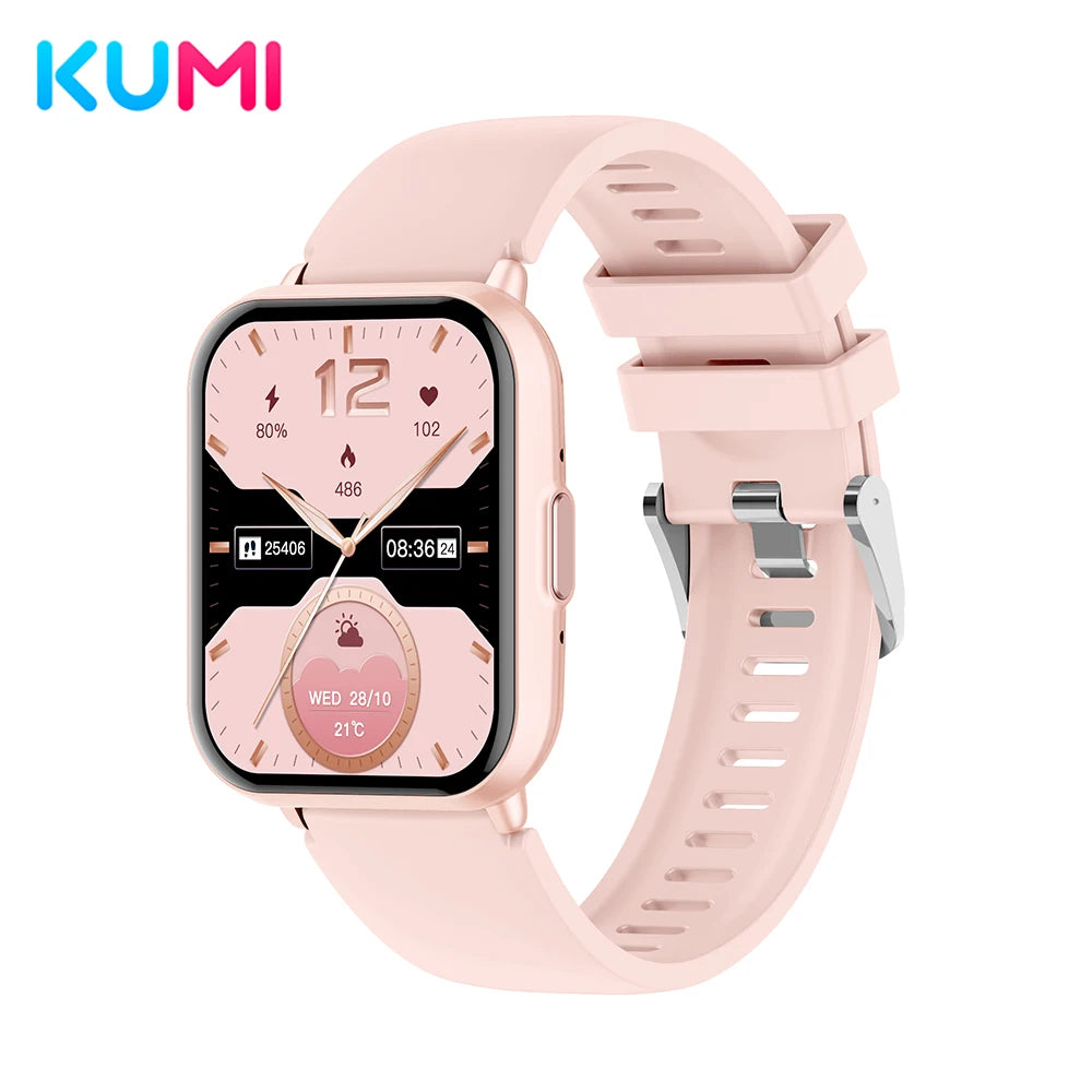 KUMI M2 Smart Watch 1.83" HD Screen ChatGPT 100+ AI Watch Faces Bluetooth Calling 100+ Sports Modes Health Monitoring 2ATM