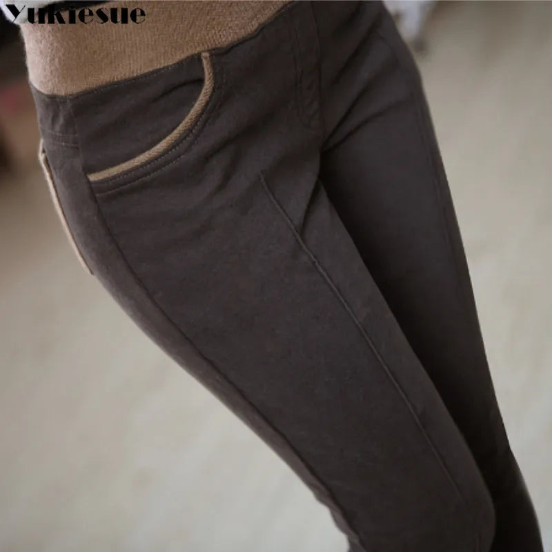 clothes S-4XL Women Pencil Pants High Waist Skinny Thick Velvet Warm Winter Leggings Jeggings Legins Feminina Trousers 90H