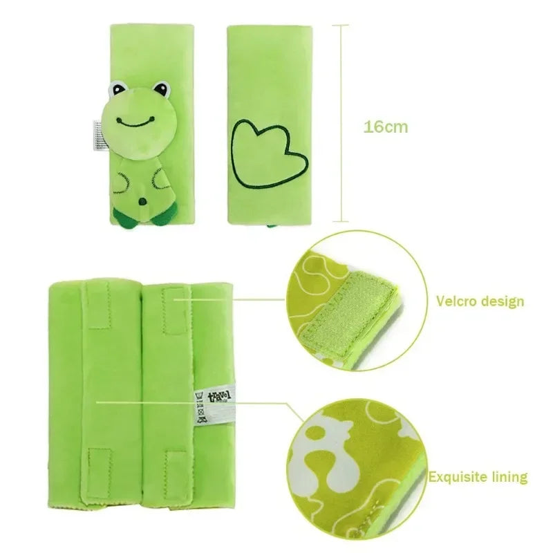 Baby Car Seat Strap Cover Plush Animal Seatbelt Cover Shoulder Pads for Baby Car Seat Belt Pads for Car Seats/Pushchair/Stroller