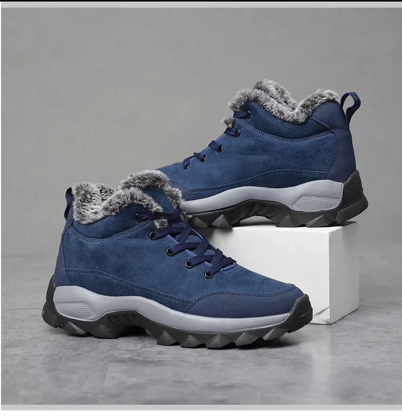 Men Winter Snow Boots with Fur Outdoor Sneakers Men Shoes 2023 New Male Warm Footwear Ankle Boots for Men Botines Botas Hombre