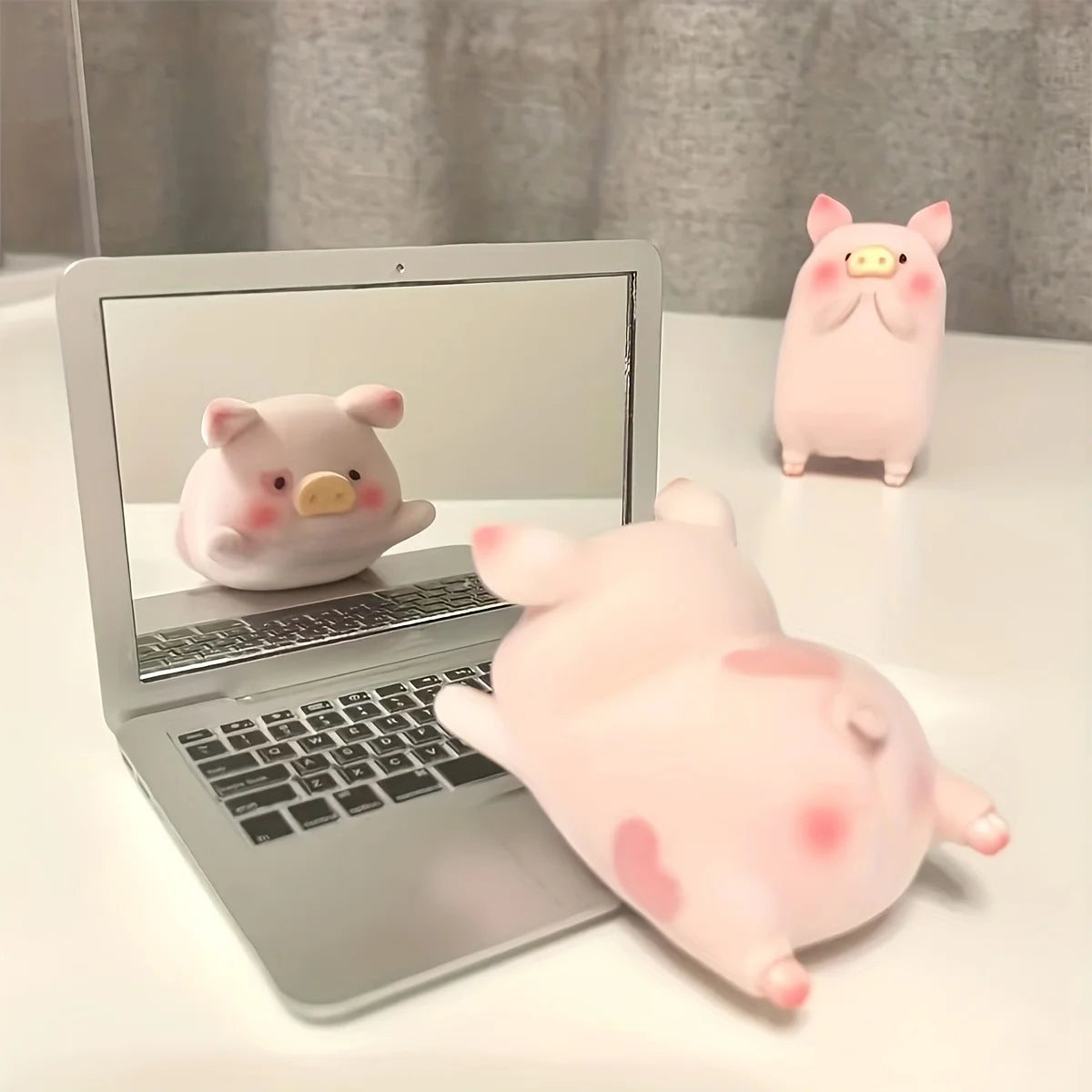 Mini Portable Personal Makeup Mirror. Creative Mini Computer-Shaped Small Mirror. Portable Folding Mirror to Carry Around