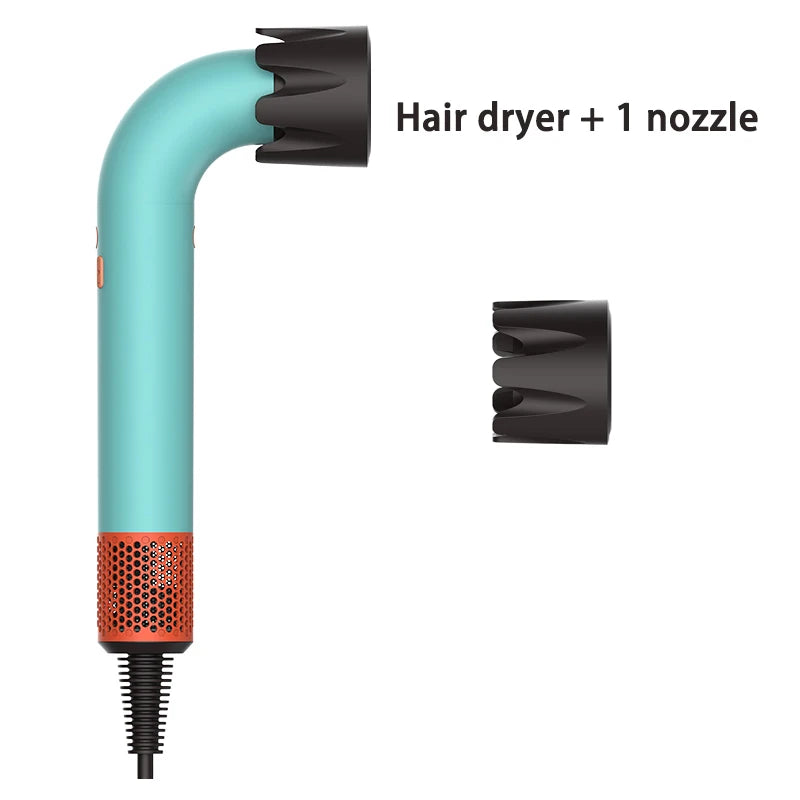 Hair dryer, 1400W high power, quick drying, lightweight body, low noise, comes with multiple types of air nozzles.