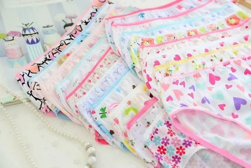 24pieces/Lot 100% Cotton Girls Underwear Chirdren Briefs Girls Panties  Kids Underwear2-12Years
