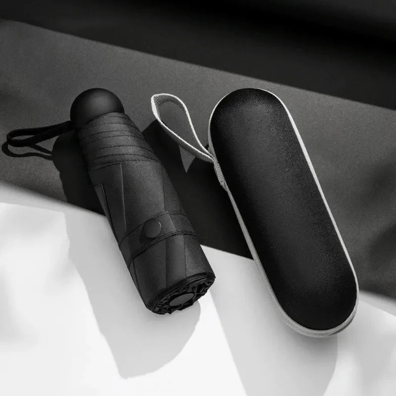 Ultralight And Compact Portable Capsule Umbrella UV Protection Umbrella Mini Five-fold Umbrella