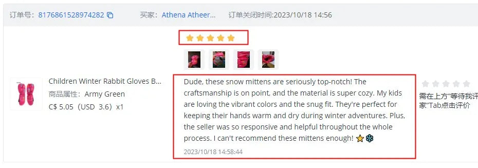 Children Winter Rabbit Gloves Baby Girls Waterproof Windproof Snow Gloves Kids Boy Thick Warm Ski Mitten For 2-6 Years Old