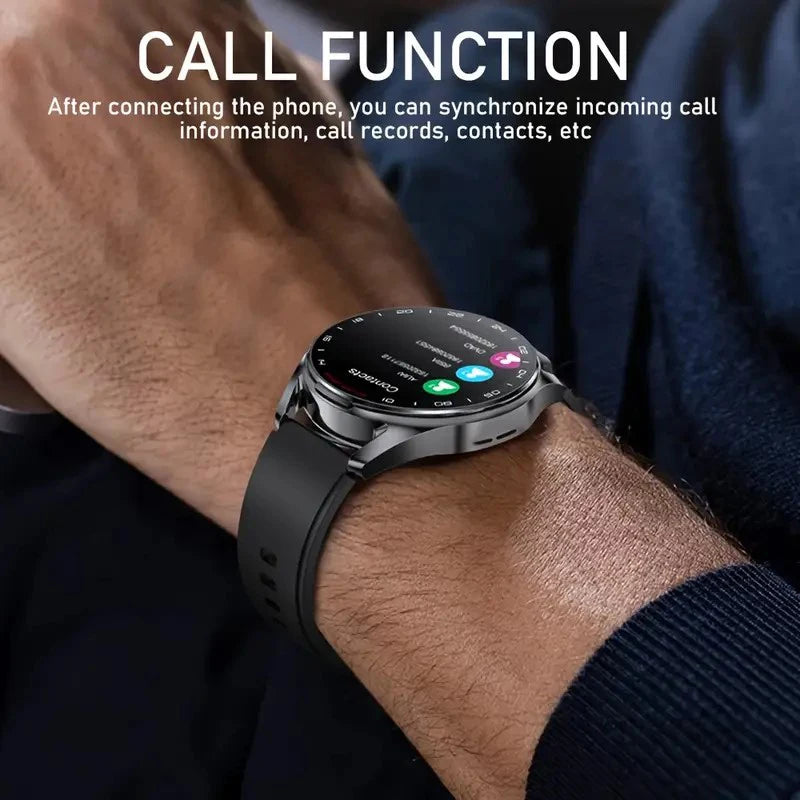New TWS men's and women's watches, 2-in-1 smart watch, supports wireless calling, stylish round alloy case, intelligent sports f