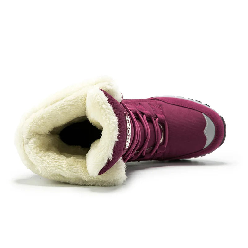 Winter Women High Quality Warm Snow Boots Lace-up Comfortable Ankle Outdoor Waterproof Hiking 2024 Botas De Invierno Para Mujer
