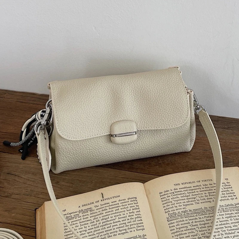 Genuine Grade Luxury Designer Women's Small Shoulder Crossbody Small Square Bags Suede Leather Female Daily Purse Underarm Bag