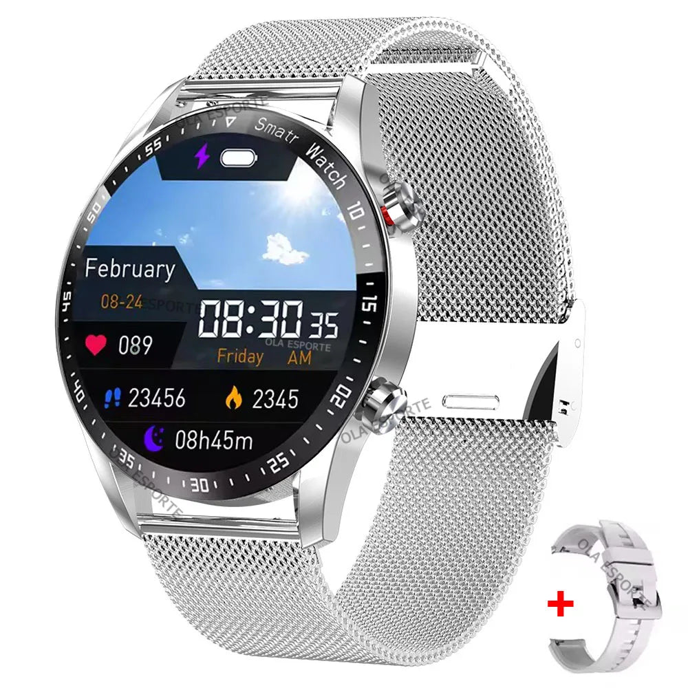 ECG+PPG Bluetooth Call Smart Watch Men Laser Health Blood Pressure Fitness Sports Watches Man Sports IP67 Waterproof Smartwatch