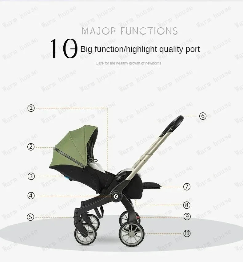 2025 NEW baby stroller 4in1 trolley car seat Multifunctional baby carriage luxury Foldable and portable strollers