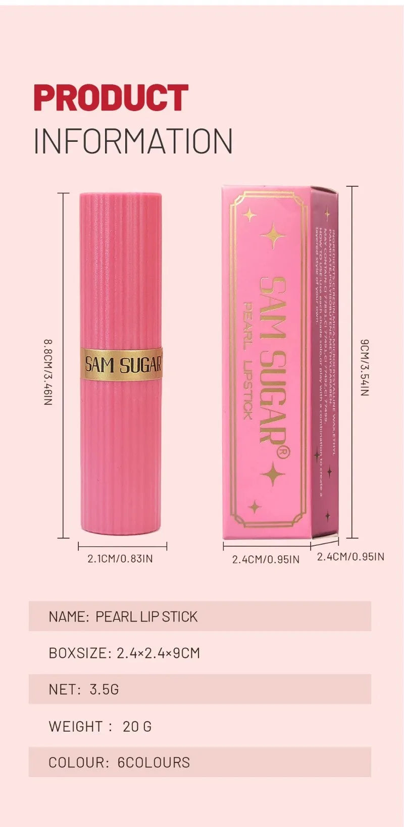 Pearlescent Pink Glitter Lipstick Metallic Waterproof Long Lasting Nude Matte Velvet Lip Stick Shimmer Diamond Women Sexy Makeup