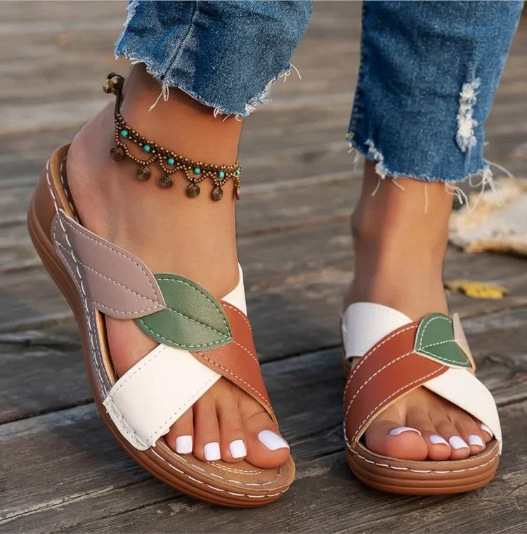 Summer Women Sandals Shoes Party Ladies Shoes Slides Sandals Ladies Wedge Sandals Woman Non-Slip Footwear Women Slippers Female