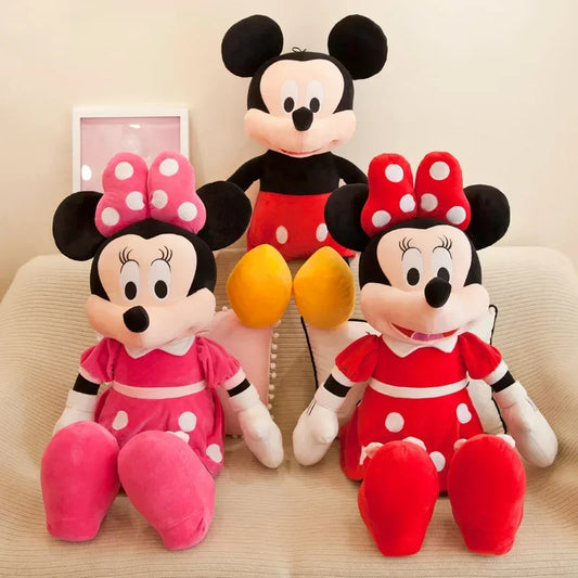 35cm Disney Mickey Mouse juguetes de peluche Kawaii Anime Mickey Minnie peluche modelos muñecas juguetes niños cumpleaños regalo de Navidad