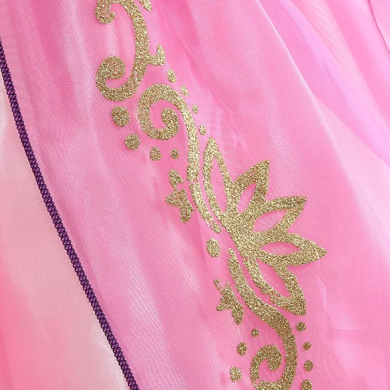 Disfraz Halloween Para Mujer Girls Rapunzel Princess Cosplay Dresses Party Gift Mesh Ball Gown Birthday Costume for Carnival