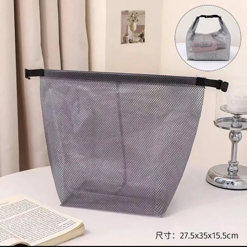 Makeup Bag New Water-proof Cosmetics Bag Fashion Travel Large Capacity Toiletries Pouch Trendy Girl Wash Bag with Lanyard
