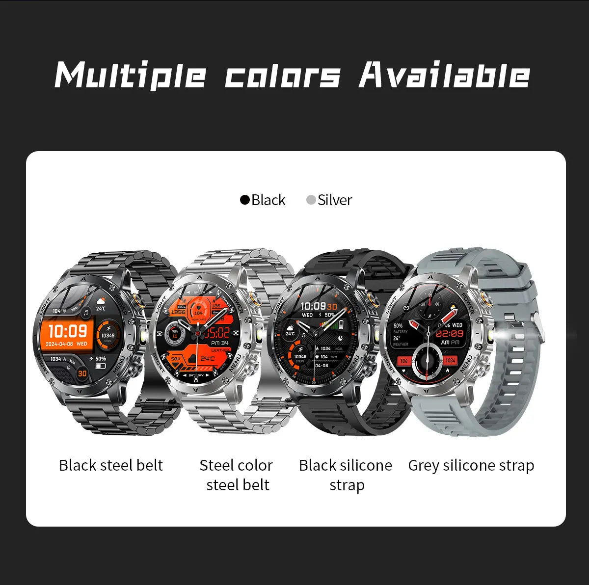 New Smart Watch For Men 1000Mah Battery Fitness Tracking Sport Waterproof Clock Smart Bracelet Men Military High-end custom dial