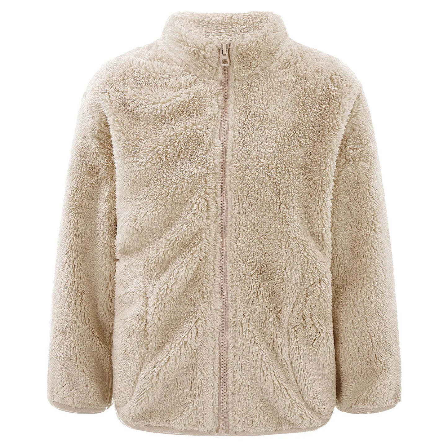 Girls Boys Warm Fleece Jacket Coat Full-Zip Turtleneck Tops with Pocket Fall Winter Outerwear for 2 Years-12 Years