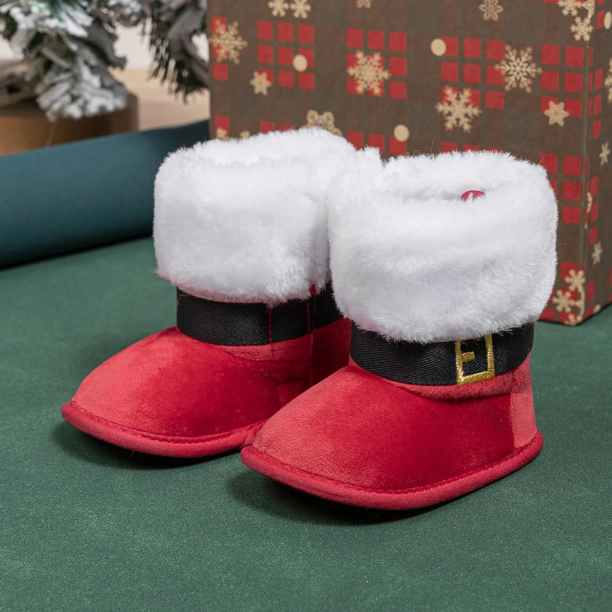 0-1 Year Old Baby Winter Thick and Warm Snow Boots With Added Fleece Soft Soled Warm High Boots