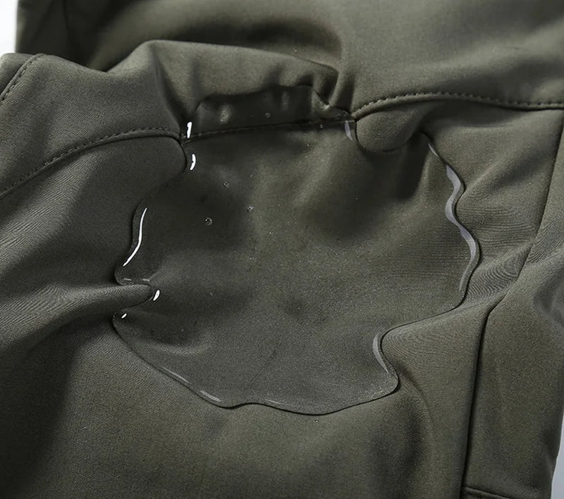 Men Winter Autumn Fleece Tactical Parkas Waterproof Cargo Jackets Windbreak Hiking Camping Climbing Softshell Casual Hood Coats