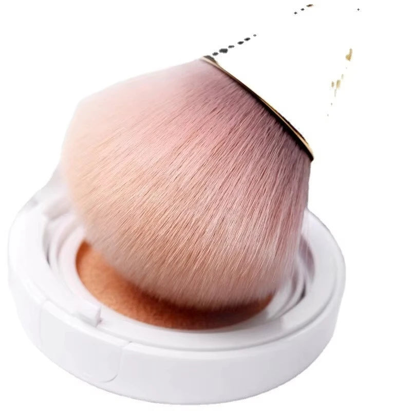Rose Golden Fan Makeup Brush, Cosmetic Brush Loose Powder, Highlighting Brush Blush - Soft Hair Makeup Fixing