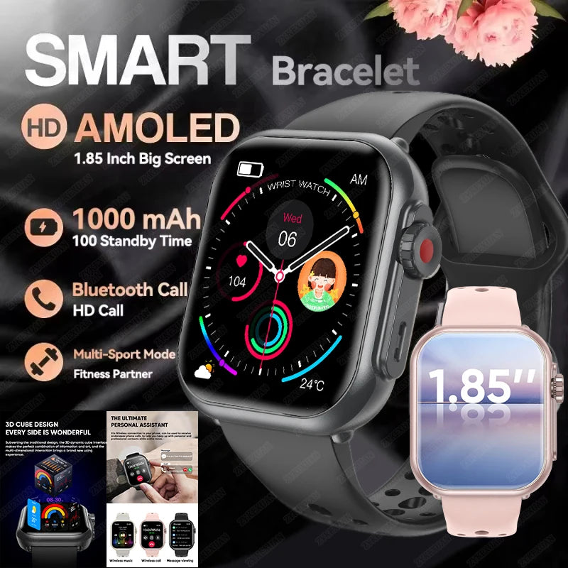 2025 New Smart Watch Women Bluetooth Call Watch Fitness Tracker Waterproof Sport Smart Clock Fashion Ladies Men Smartwatch Woman