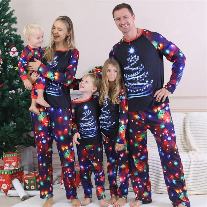 Christmas Family Pajamas Adults Kids Matching Outfits Cute Loose Sleepwear Mother Daughter Father Don Baby Romper Xmas Look Pjs