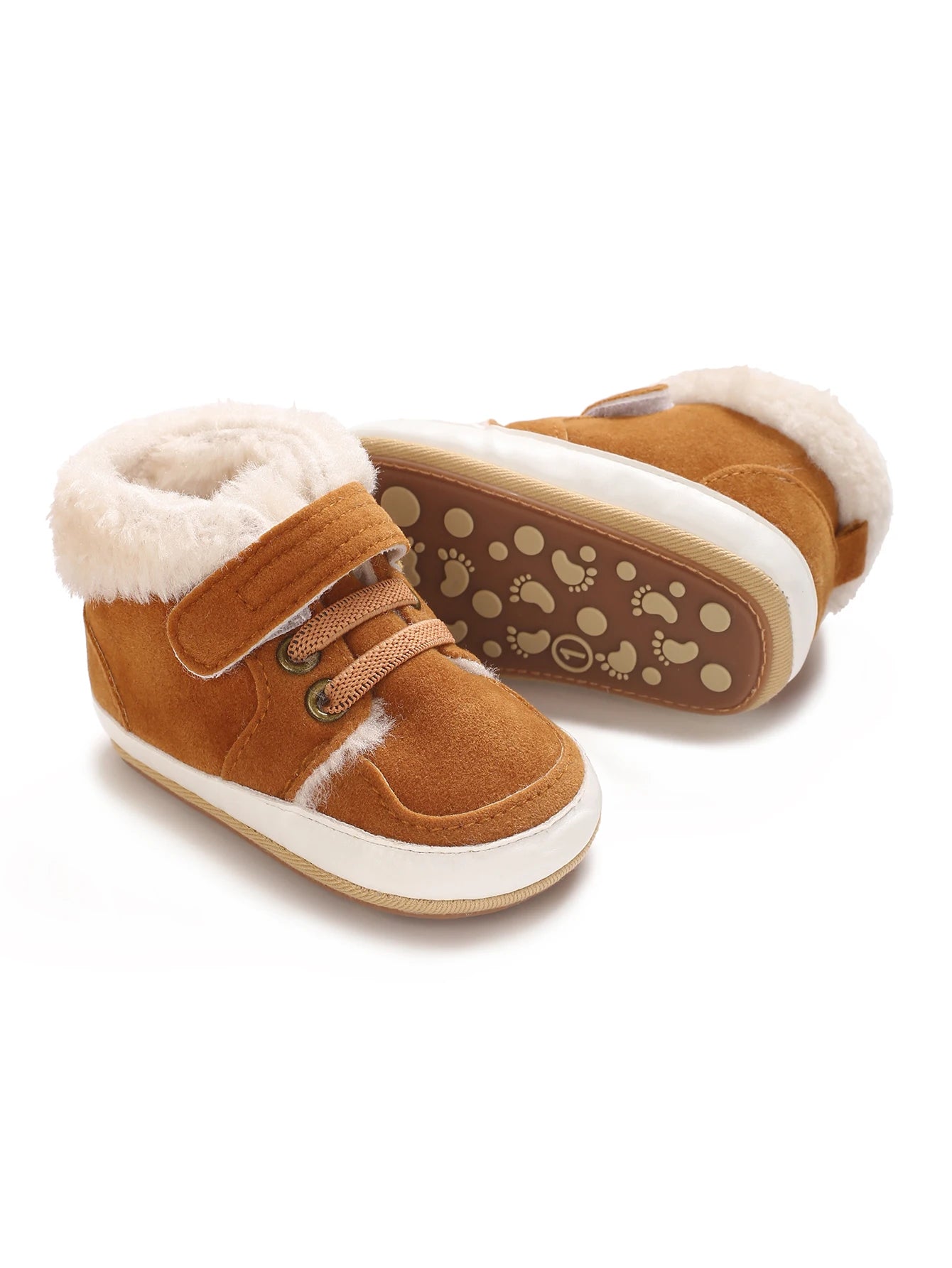 Baby Winter Boots - Soft Cotton Snow Shoes for Toddlers | Warm First Walkers 0-24M | Solid Color Design"