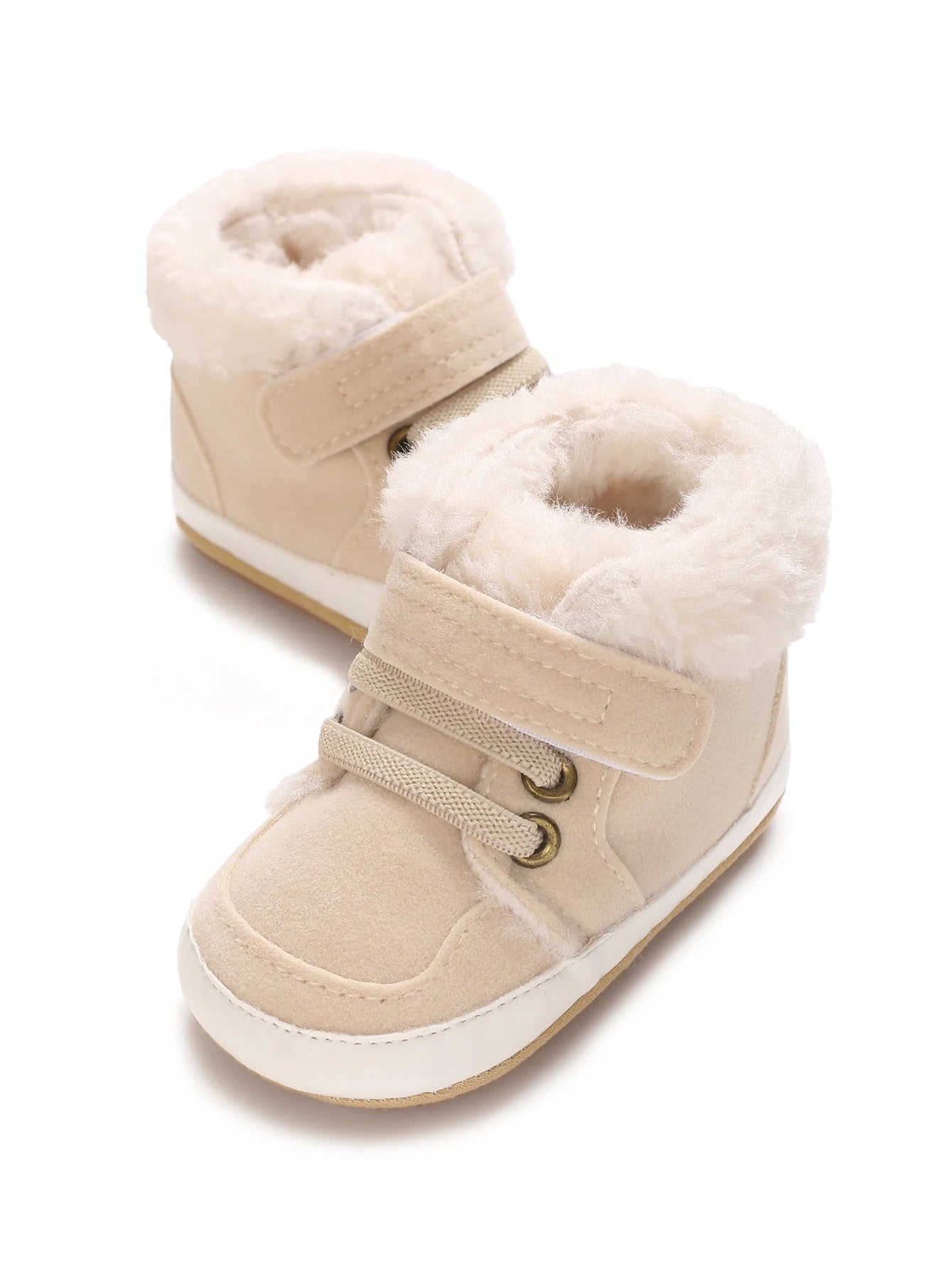Baby Winter Boots - Soft Cotton Snow Shoes for Toddlers | Warm First Walkers 0-24M | Solid Color Design"