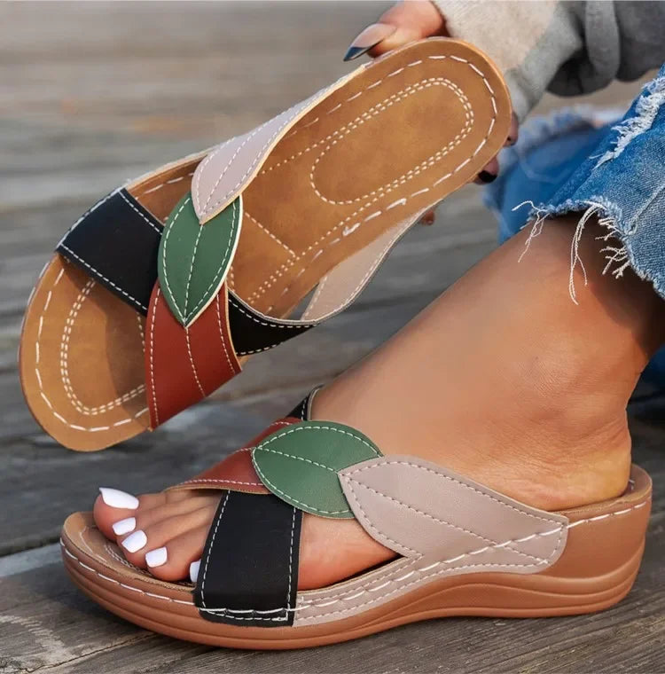 Summer Women Sandals Shoes Party Ladies Shoes Slides Sandals Ladies Wedge Sandals Woman Non-Slip Footwear Women Slippers Female