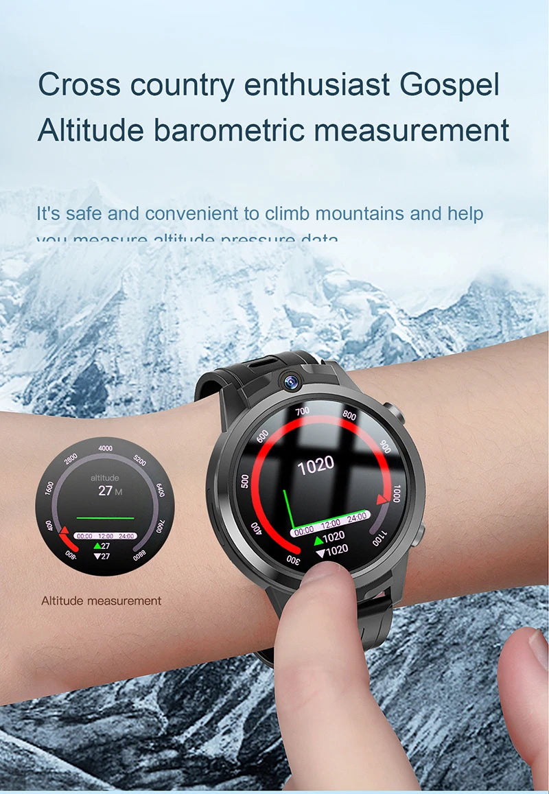 New Arival 1.6inch 4G All Netcom Can help children learn Smart Watch Dual cameras 4+6GB body temperature ECG monitoring Watch