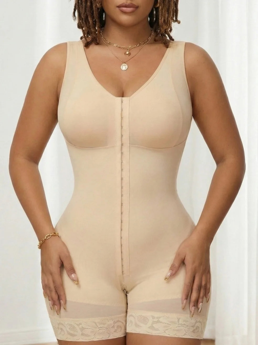 Fajas Colombiana Tummy Tuck Compression Garment with Bra & Hook Closure High Compression Tummy Control Butt Lifter Bodysuit