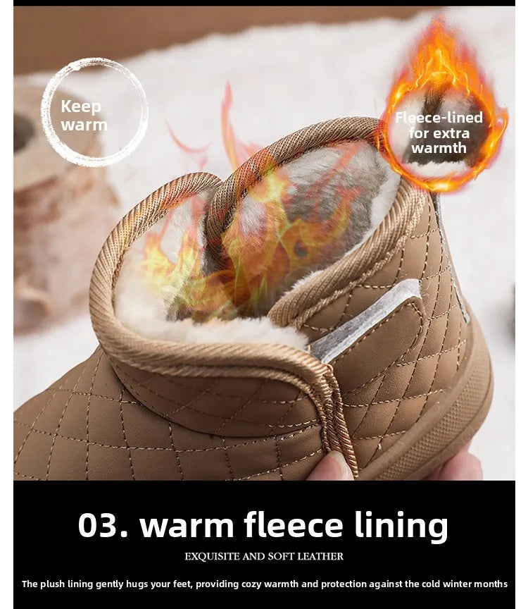 Winter Plush Boots For Children Soft Warm Velvet Snow Boots For Kids Anti-slippery Waterproof Boy's Girl's Winter Boots
