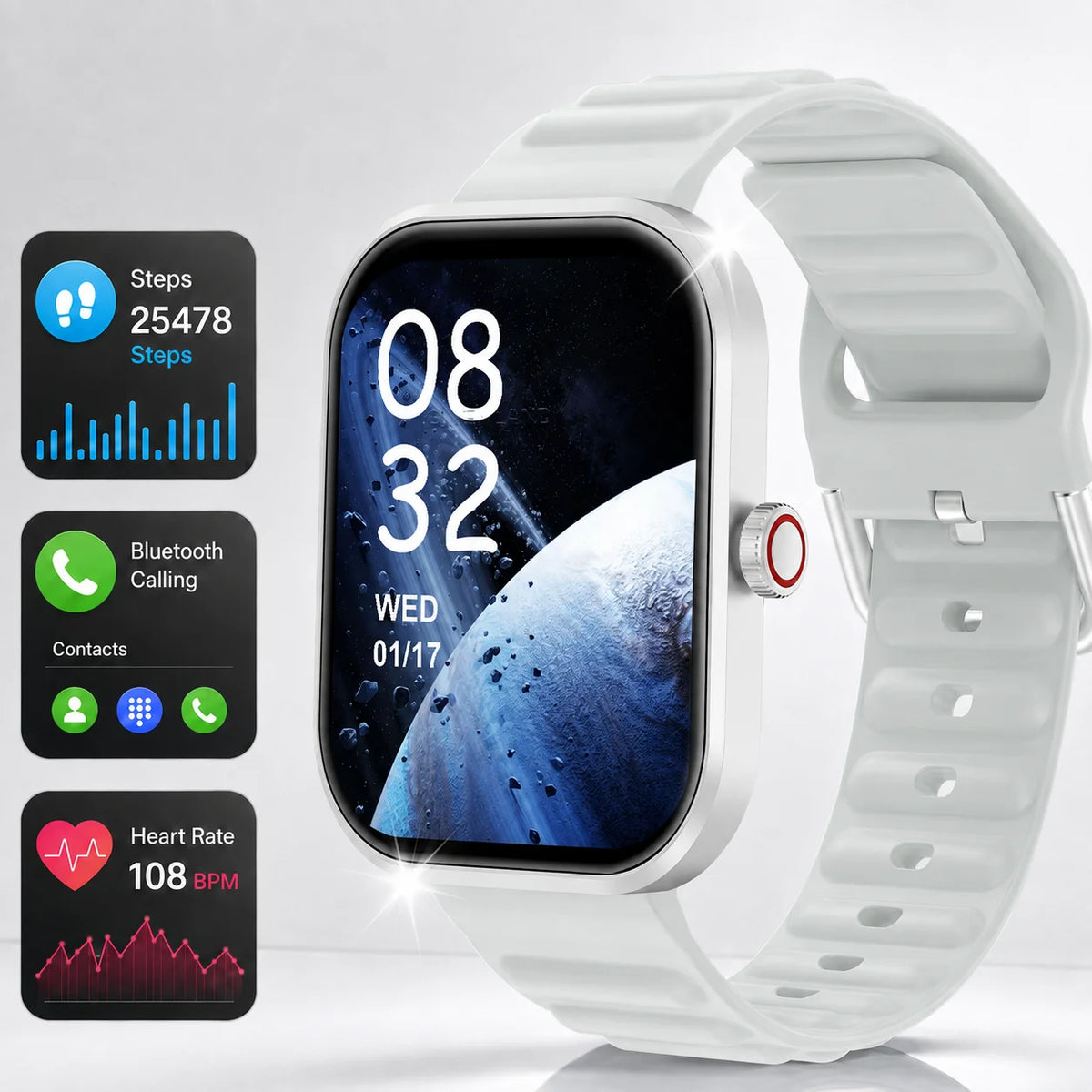 New Arrival Smart Watch 2.01" HD Screen Bluetooth Calling Fitness Tracker Heart Rate Monitor Sports Waterproof Smart Wearable